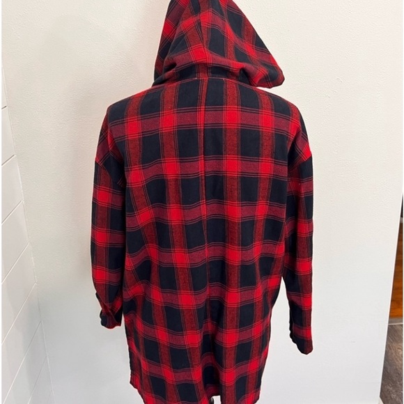 SHE + SKY PLAID HOOED TOP - Picture 4 of 11